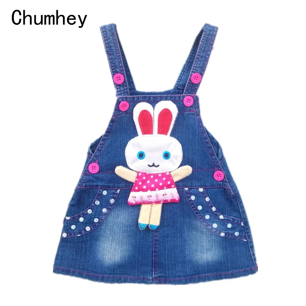 1-4T Baby Sundress Summer Girls Denim Pinafore Overalls Kids Jeans Dress Cute Outwear Sweat Toddlers Clothing Infant Clothes