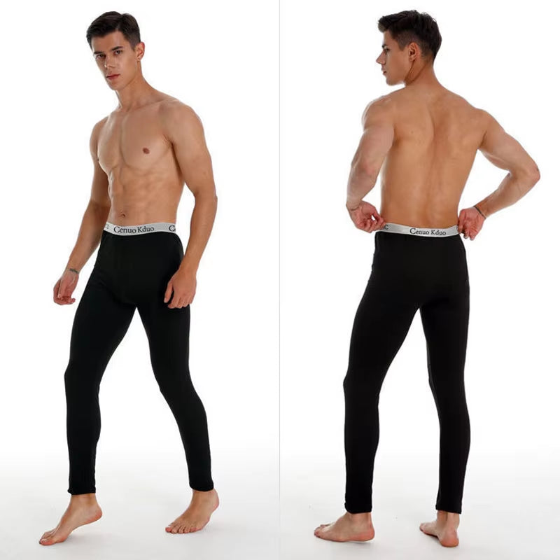 Men Long Johns Thermal Skin-Friendly Underwear Winter Warm Long Pants Male Soft Elastic Large Size Leggings Comfortable Tights