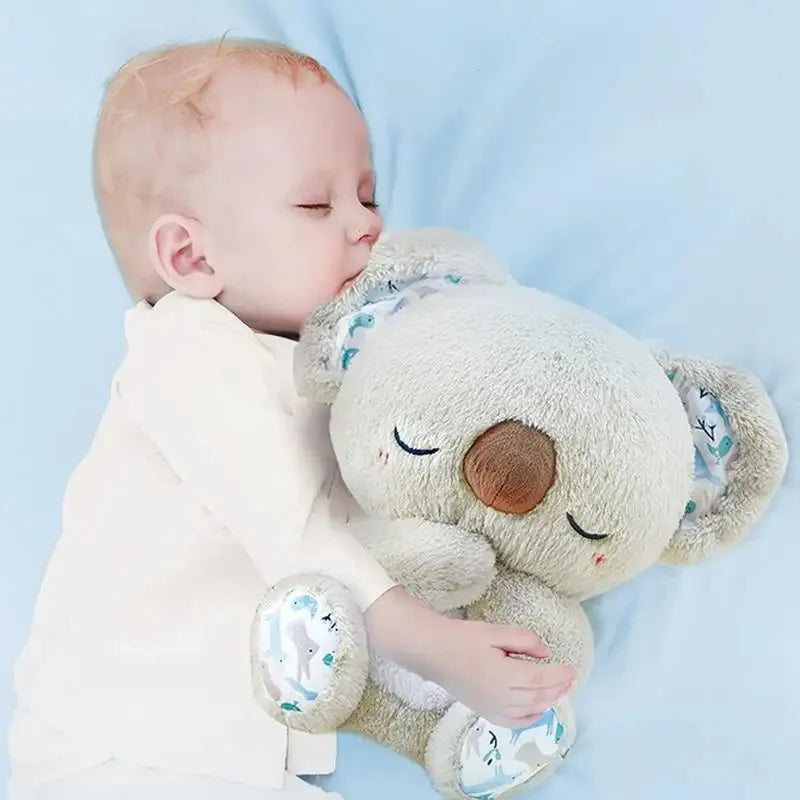 Kawaii Koala Baby Sleeping Companion Sound Soothing Musical Plush Toy and Light Doll Breathing Motion Koala Bear Toys Gifts