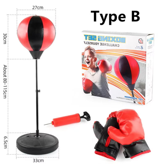 Punching Bag Height Adjustable Kids Boxing Bag Speed Bag for Training, Boxing Equipment, Stress Relief & Fitness Gifts for Boys