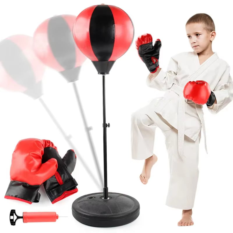 Punching Bag Height Adjustable Kids Boxing Bag Speed Bag for Training, Boxing Equipment, Stress Relief & Fitness Gifts for Boys