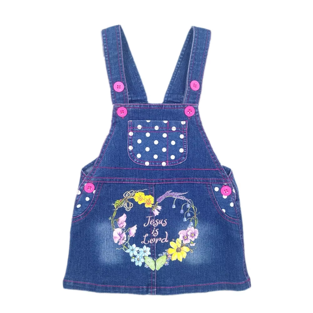 1-4T Baby Sundress Summer Girls Denim Pinafore Overalls Kids Jeans Dress Cute Outwear Sweat Toddlers Clothing Infant Clothes