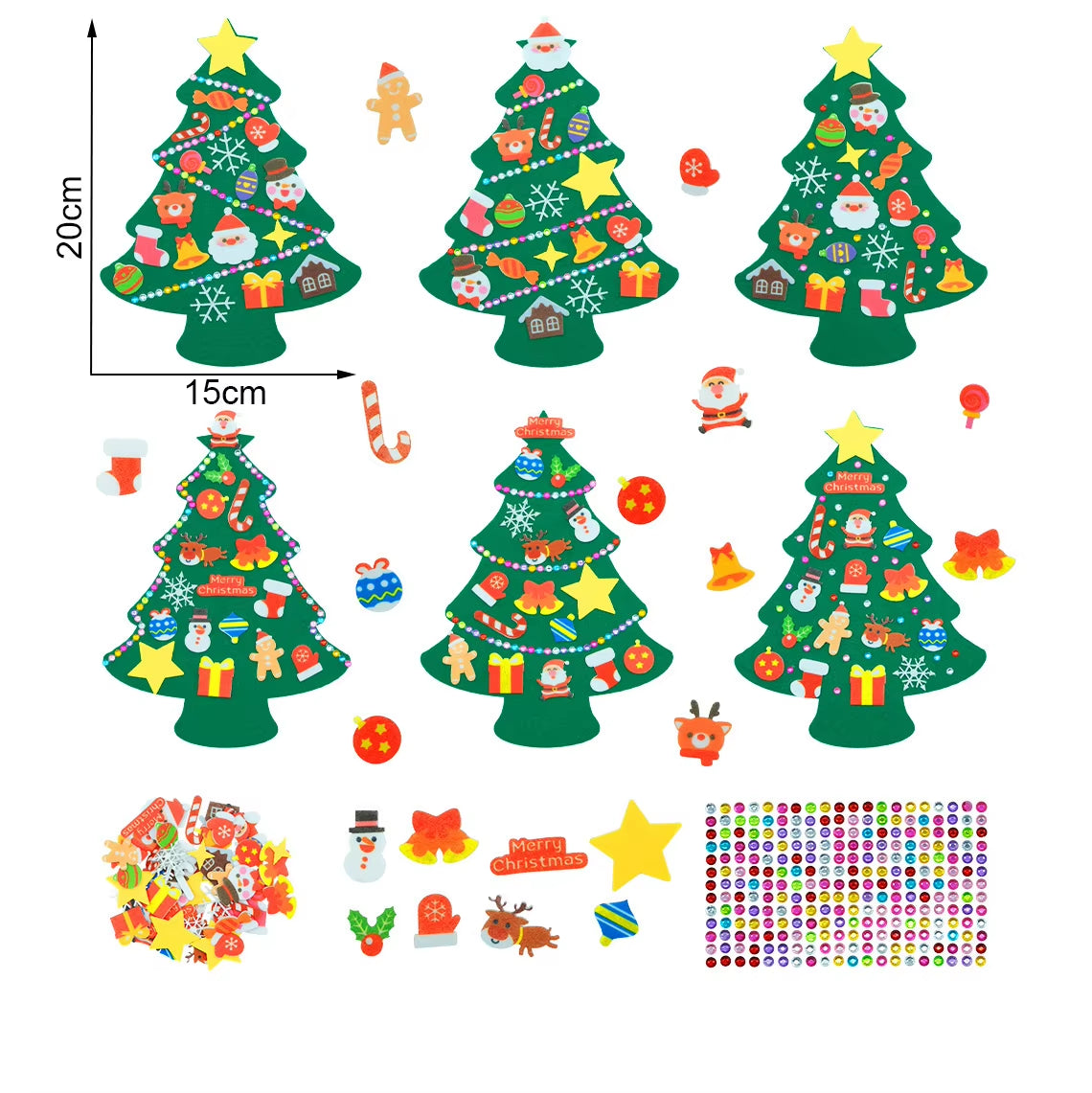 DIY Felt Christmas Tree Montessori Busy Board Xmas Door Wall Decorations Wall Hanging Ornaments for Kids New Year Gifts