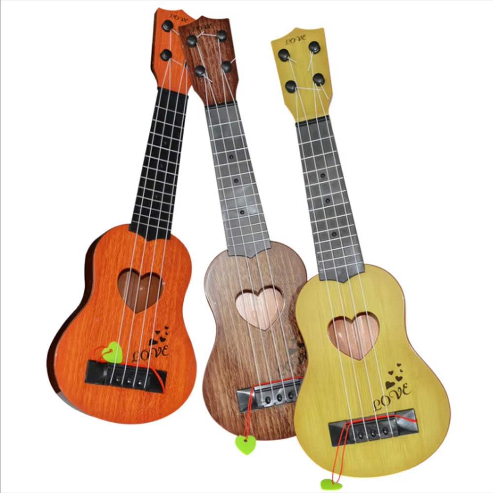 Mini Beginner Safe Classical Simple Ukulele Guitar 4 Strings Educational Musical Concert Instrument Toy for Kids Christmas Gift