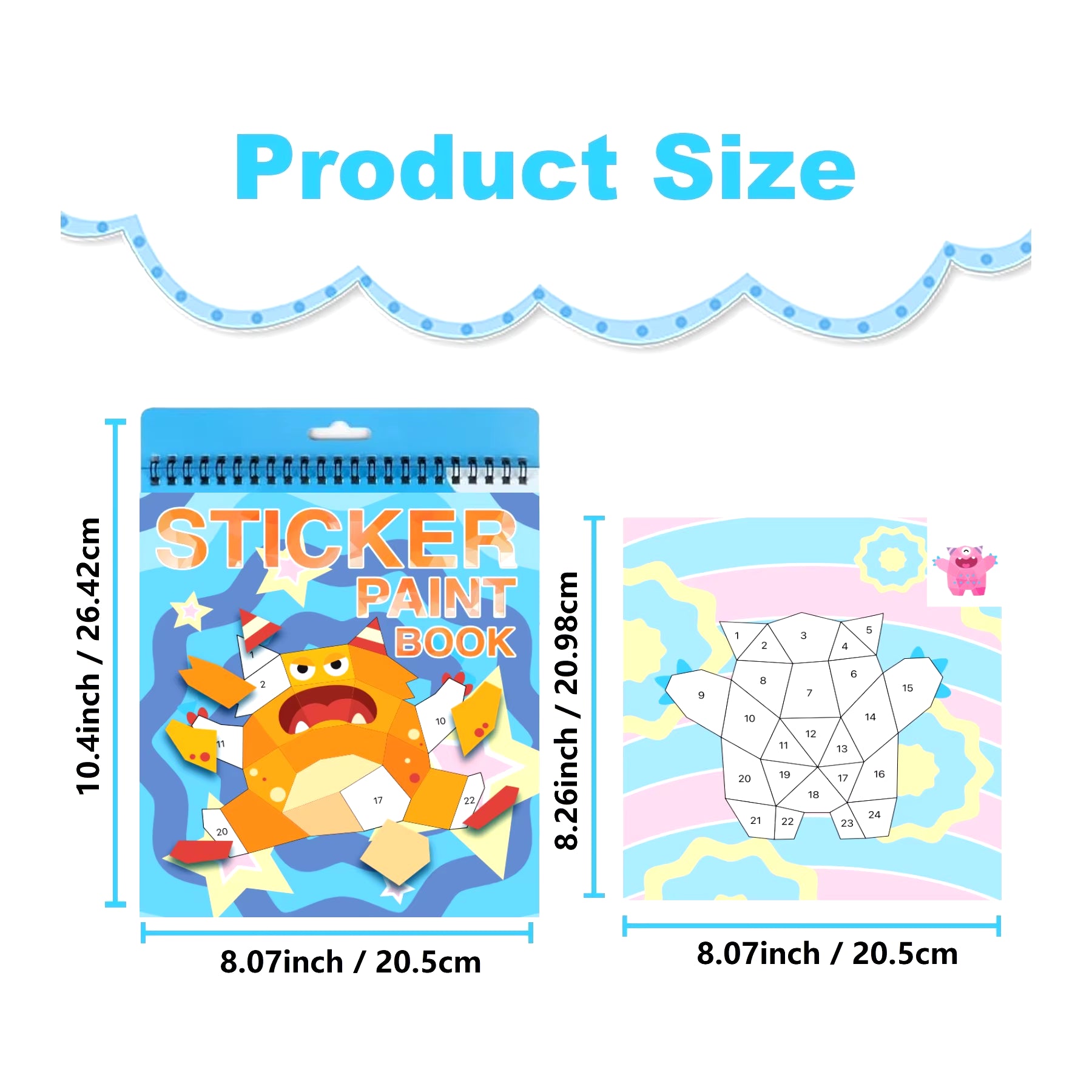 1PCS Sticker Book Crafts for Kids Ages 4-8, Sticker by Number for Brain Games,Gifts,Travel Toy