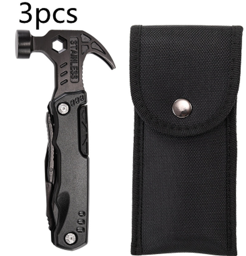 Outdoor Carry-On Multifunctional Stainless Steel Folding Pliers Hammer Tool Hammer