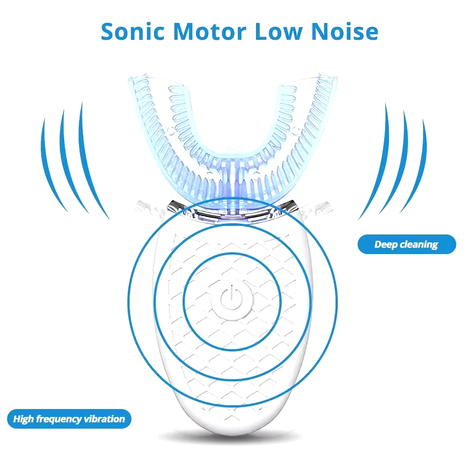 Sonic Automatic Electric Toothbrush for Adultushaped 360 Degree Toothbrush USB Rechargeableteeth Cleaning & Whitening Brush