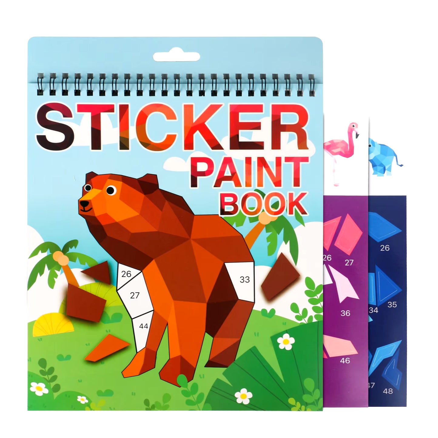 1PCS Sticker Book Crafts for Kids Ages 4-8, Sticker by Number for Brain Games,Gifts,Travel Toy