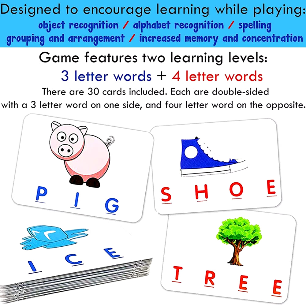 English Spelling Alphabet Toys Educational Games Cards Educational Literacy Fun Early Education Spelling Toys Children'S Gifts