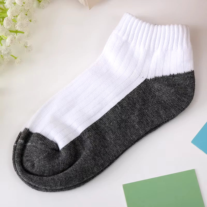 Kids Socks Boys Cotton Summer Baby Socks White Sport Socks for Kids Short Children Casual Meias School Pairs 2-12 Years Brand