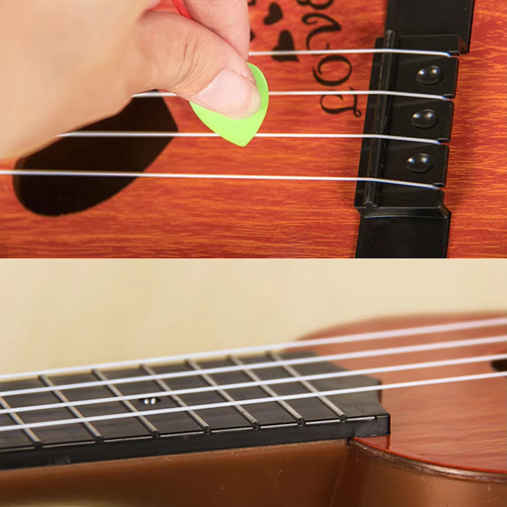 Mini Beginner Safe Classical Simple Ukulele Guitar 4 Strings Educational Musical Concert Instrument Toy for Kids Christmas Gift