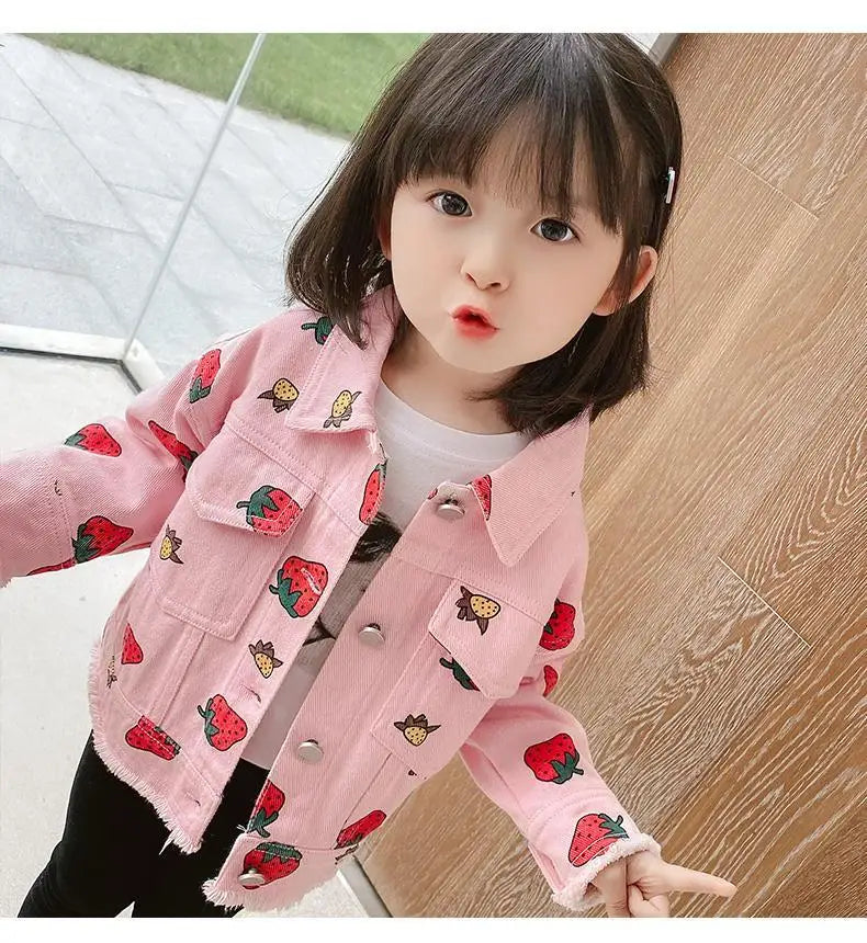 Brand New Baby Girls Boys Candy Color Denim Jacket Kids Cotton Casual Jeans Jackets Children Clothes 1-10Age