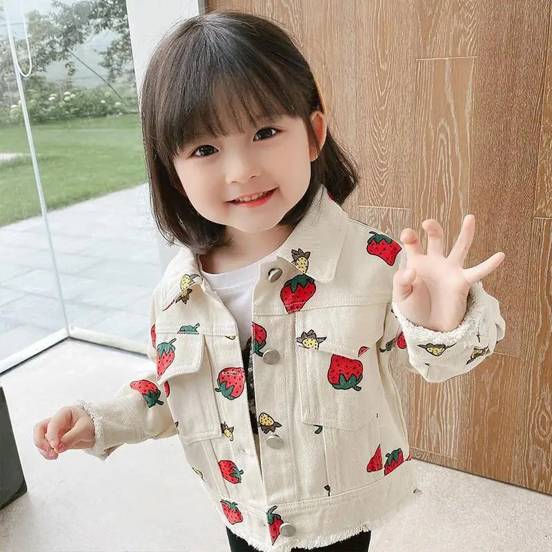 Brand New Baby Girls Boys Candy Color Denim Jacket Kids Cotton Casual Jeans Jackets Children Clothes 1-10Age