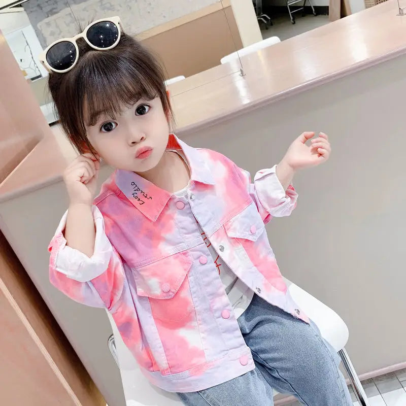 Brand New Baby Girls Boys Candy Color Denim Jacket Kids Cotton Casual Jeans Jackets Children Clothes 1-10Age