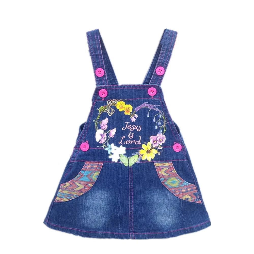 1-4T Baby Sundress Summer Girls Denim Pinafore Overalls Kids Jeans Dress Cute Outwear Sweat Toddlers Clothing Infant Clothes