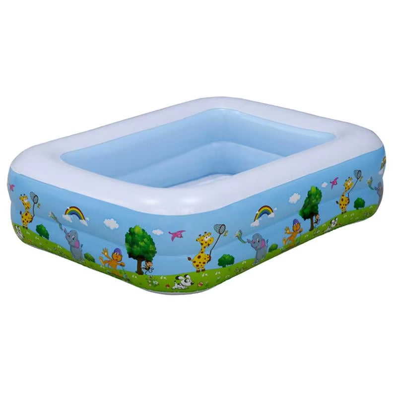 Inflatable Pool for Kids Foldable Square Blow up Pool Thickened Inflatable Pool for Water Party Space-Saving Swimming Pool For