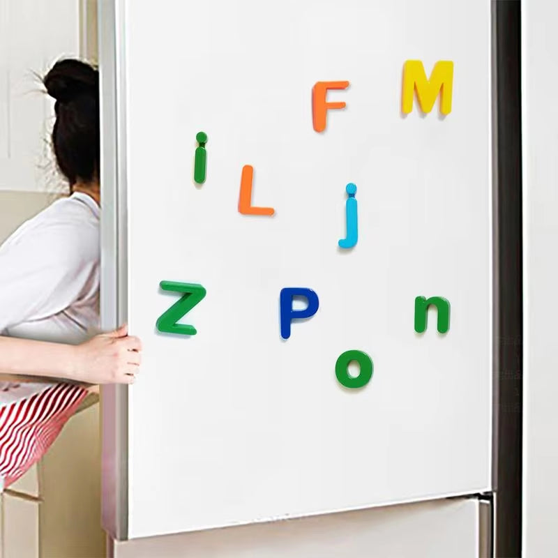 Kids Magnetic Learning Alphabet Letters Plastic Refrigerator Stickers Toddlers Kids Learning Spelling Counting Educational Toys