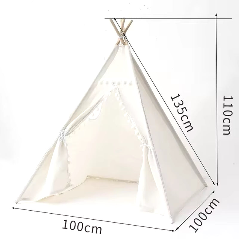 1.6M/1.3M Kid Tent Play House Wigwam for Children Portable Child Tipi Tents Teepee Toddler Ball Pit Girl Castle Play Room