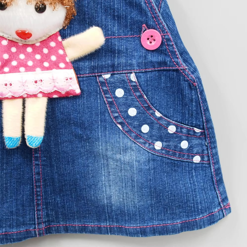 1-4T Baby Sundress Summer Girls Denim Pinafore Overalls Kids Jeans Dress Cute Outwear Sweat Toddlers Clothing Infant Clothes