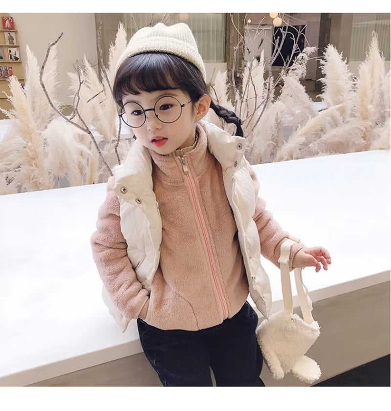 Kids Winter Fleece Jackets for Boys Girls Parkas Clothes Warm Velvet Teen Clothes Winter Autumn Children Outerwear