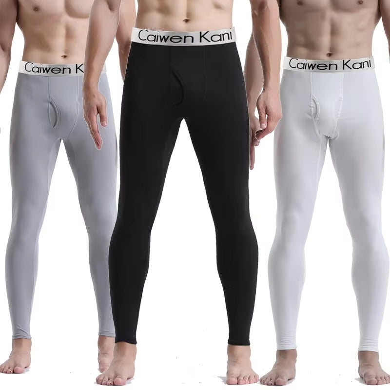 Men Long Johns Thermal Skin-Friendly Underwear Winter Warm Long Pants Male Soft Elastic Large Size Leggings Comfortable Tights