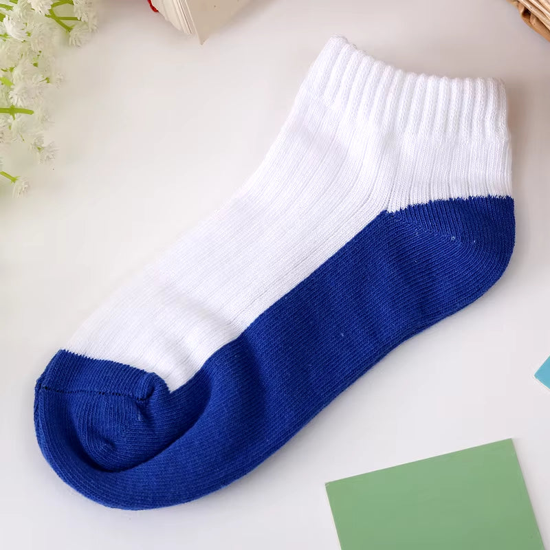 Kids Socks Boys Cotton Summer Baby Socks White Sport Socks for Kids Short Children Casual Meias School Pairs 2-12 Years Brand